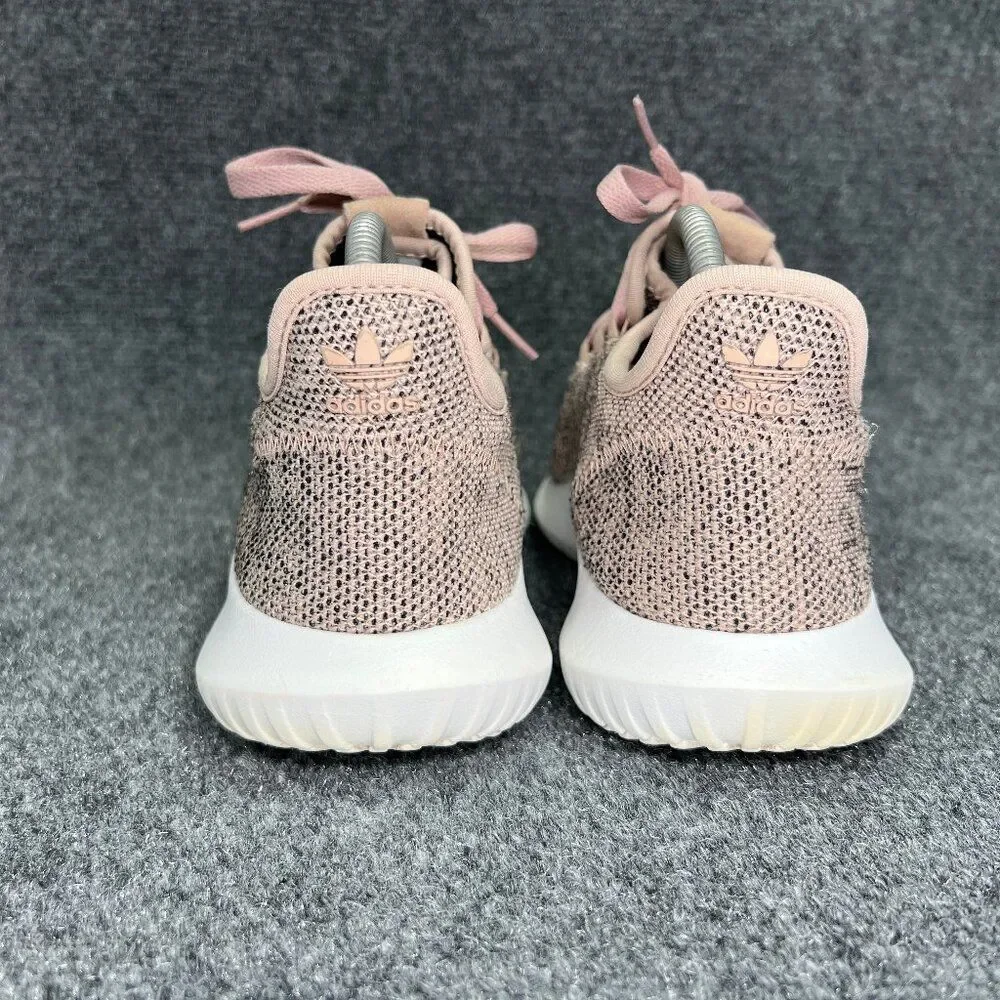 Adidas Originals Tubular Shadow Shoes Women's Size 8.5 Pink Knit Lace Up Running